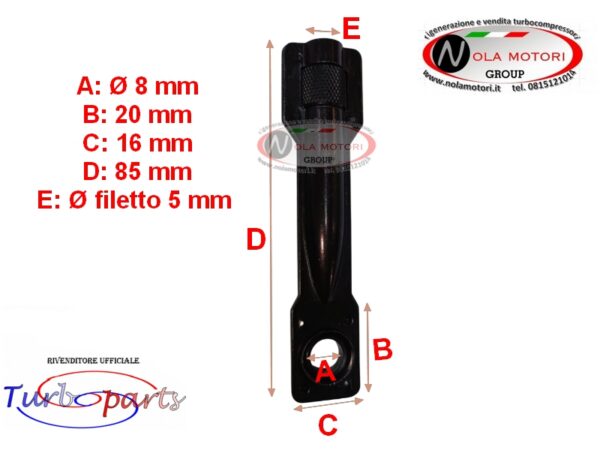 TERMINALE ASTA VALVOLA ATTUATORE WASTEGATE REGOLABILE 85 mm